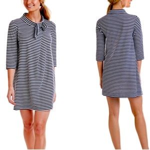 Vineyard Vines Bow Neck Striped Knit Dress